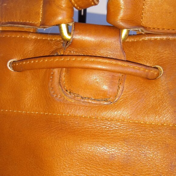 *RARE* COACH '80s XL Traveler Drawstring Flap Backpack Rucksack Brown 4040-103 - Picture 15 of 16